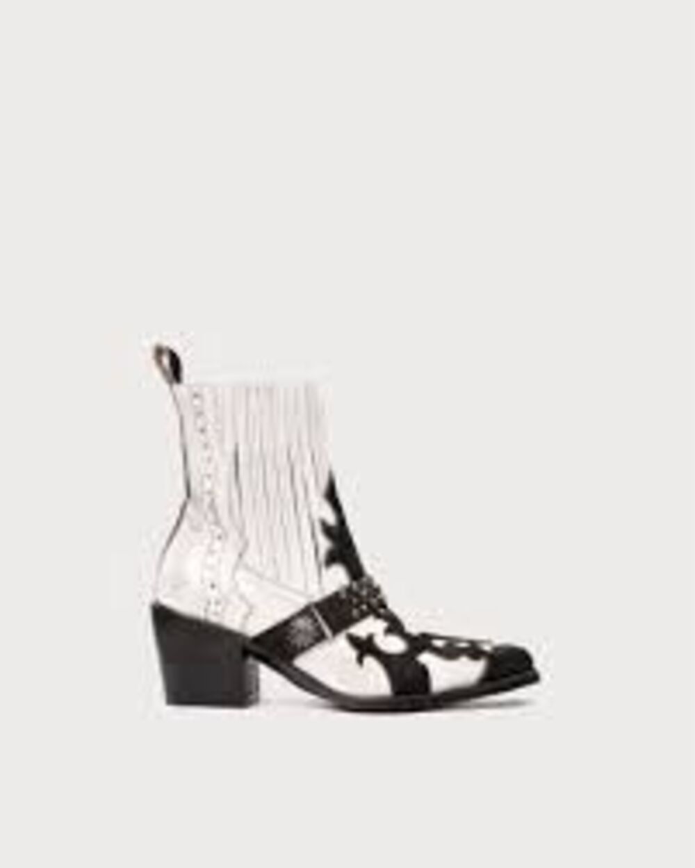 Mezcalero Dudi Black and White Leather Western Boot Size 7.5